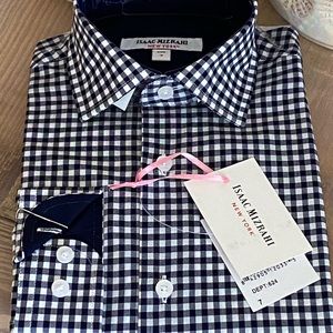 Isaac Mizrahi NEW Multi Plaid Boy/'s Size 7 Button Down Long Sleeve